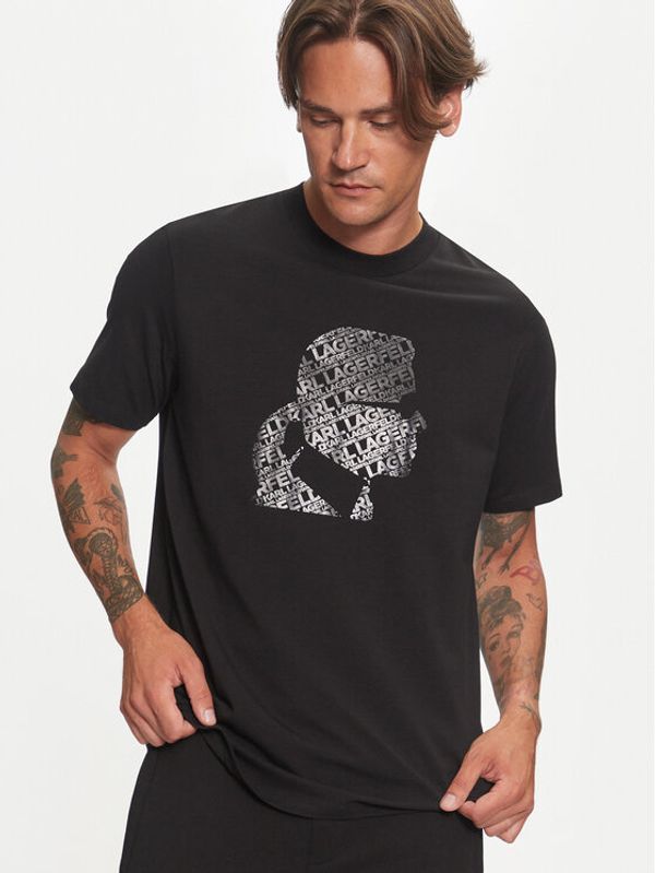 KARL LAGERFELD KARL LAGERFELD T-shirt 755059 544221 Crna Regular Fit