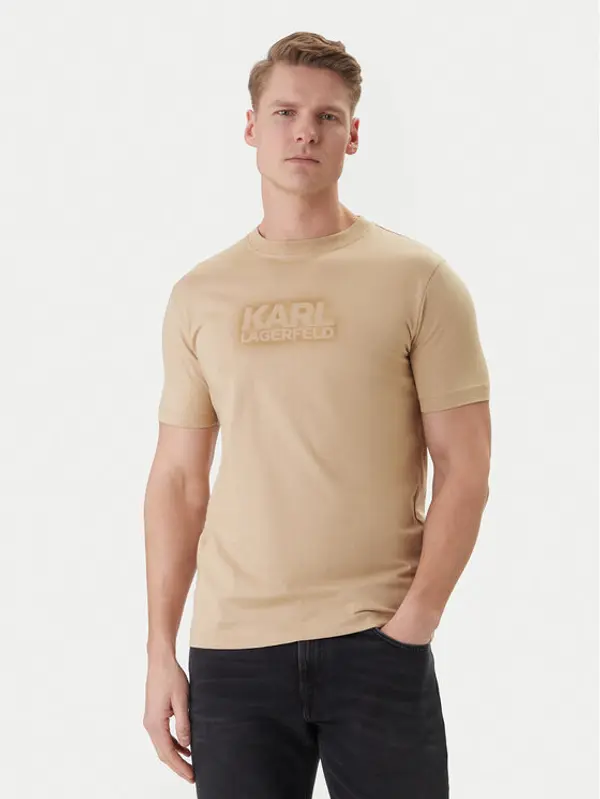 Karl Lagerfeld KARL LAGERFELD T-shirt 755060 562242 Bež Regular Fit