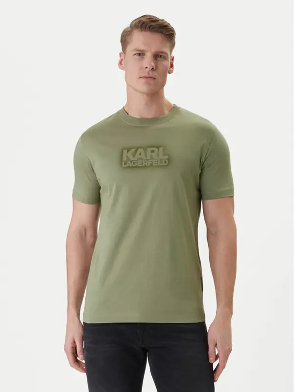 Karl Lagerfeld KARL LAGERFELD T-shirt 755060 562242 Zelena Regular Fit