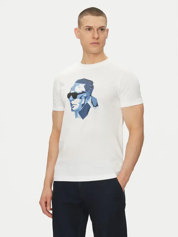 Karl Lagerfeld KARL LAGERFELD T-shirt 755065 552241 Bijela Regular Fit