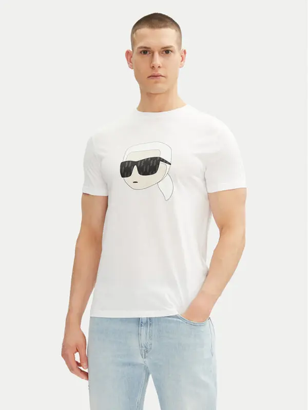 Karl Lagerfeld KARL LAGERFELD T-shirt 755073 552251 Bijela Regular Fit