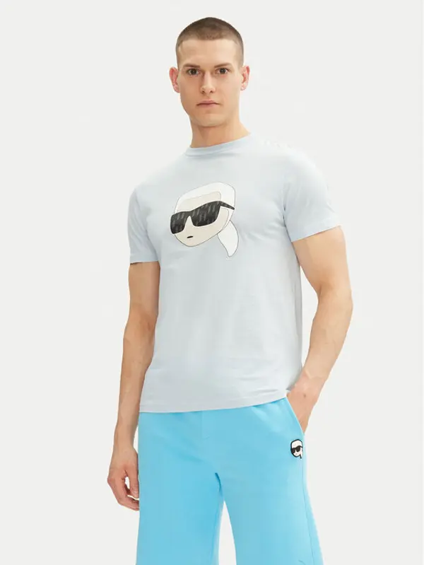 Karl Lagerfeld KARL LAGERFELD T-shirt 755073 552251 Svijetloplava Regular Fit