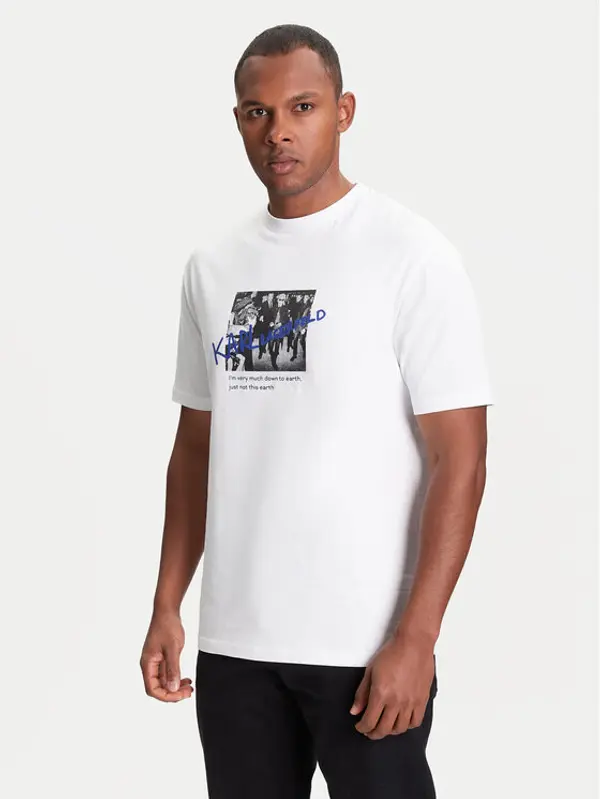Karl Lagerfeld KARL LAGERFELD T-shirt 755143 553225 Bijela Regular Fit