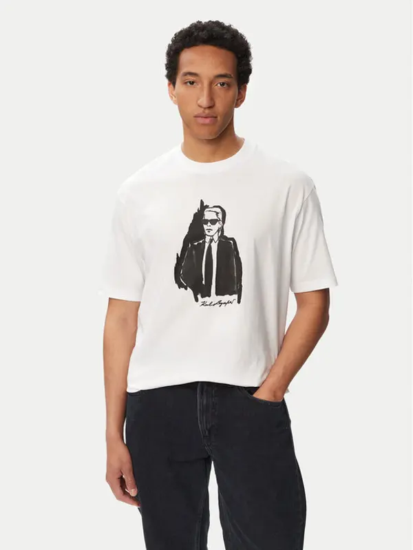 Karl Lagerfeld KARL LAGERFELD T-shirt 755143 563225 Bijela Regular Fit
