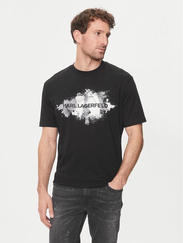 KARL LAGERFELD KARL LAGERFELD T-shirt 755148 542224 Crna Regular Fit