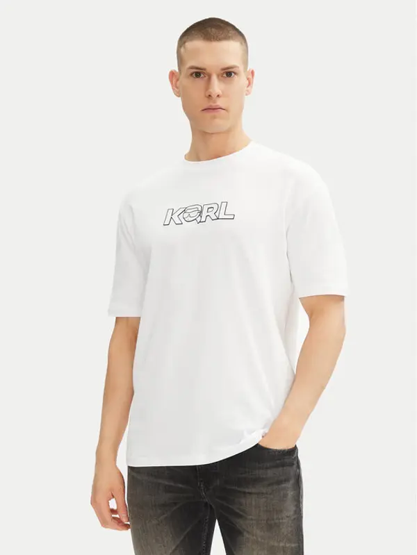 Karl Lagerfeld KARL LAGERFELD T-shirt 755156 552235 Bijela Regular Fit