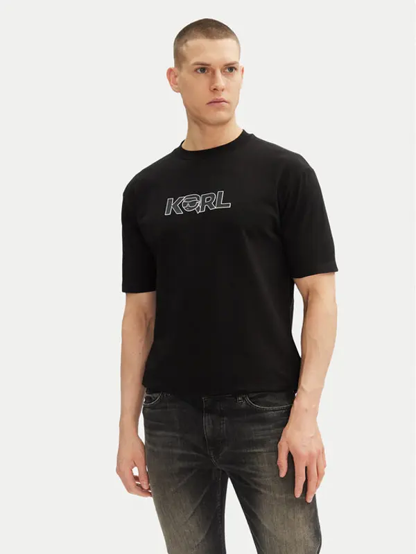 Karl Lagerfeld KARL LAGERFELD T-shirt 755156 552235 Crna Regular Fit