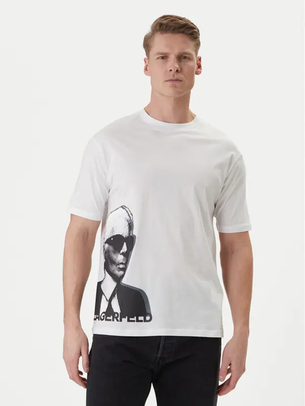 Karl Lagerfeld KARL LAGERFELD T-shirt 755170 562251 Bijela Loose Fit