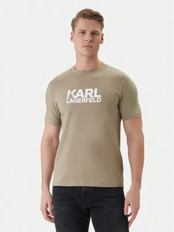 Karl Lagerfeld KARL LAGERFELD T-shirt 755780 562235 Kaki Regular Fit