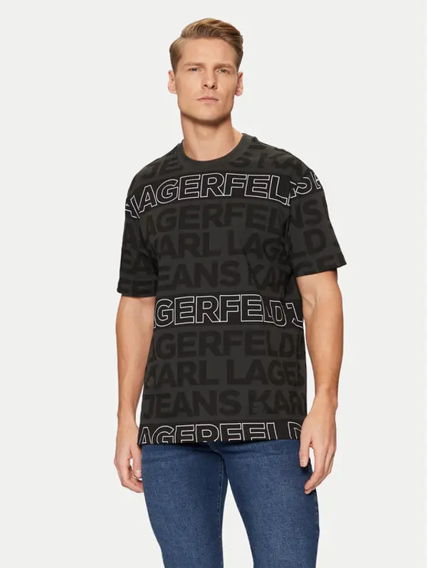 Karl Lagerfeld KARL LAGERFELD T-shirt A1M17114 Crna Regular Fit