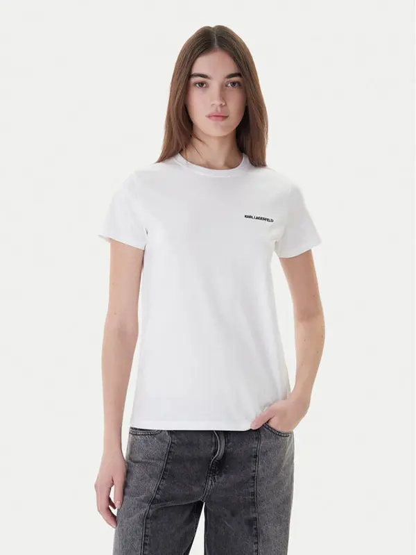 Karl Lagerfeld KARL LAGERFELD T-shirt A1W17019 Bijela Regular Fit
