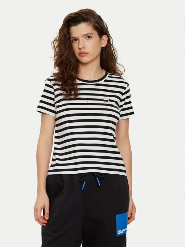 Karl Lagerfeld KARL LAGERFELD T-shirt A1W17099 Crna Regular Fit
