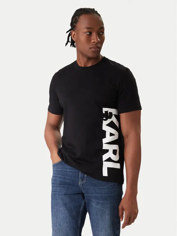 Karl Lagerfeld KARL LAGERFELD T-shirt A2M46038 Crna Regular Fit