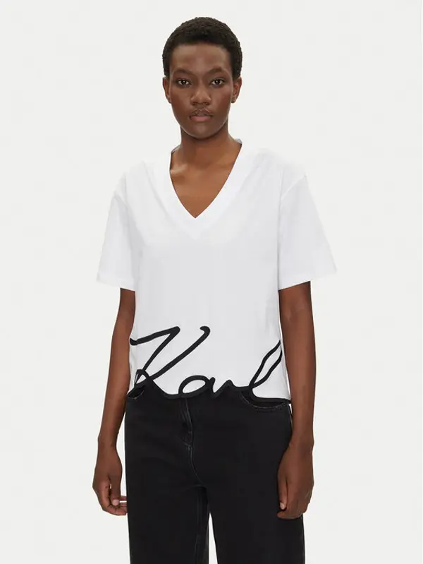 Karl Lagerfeld KARL LAGERFELD T-shirt A2W17104 Bijela Relaxed Fit