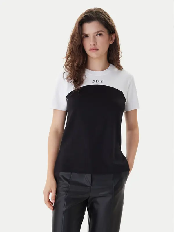 Karl Lagerfeld KARL LAGERFELD T-shirt B1W17008 Crna Regular Fit