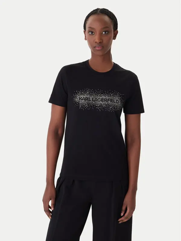Karl Lagerfeld KARL LAGERFELD T-shirt B1W17030 Crna Regular Fit