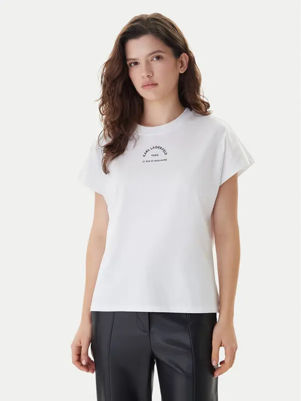 Karl Lagerfeld KARL LAGERFELD T-shirt B1W17032 Bijela Relaxed Fit