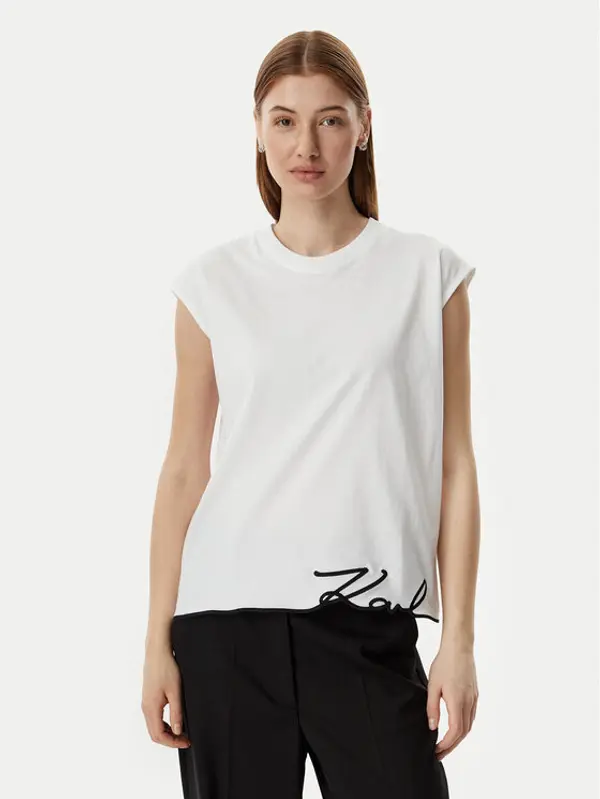 Karl Lagerfeld KARL LAGERFELD T-shirt B2W17018 Bijela Regular Fit