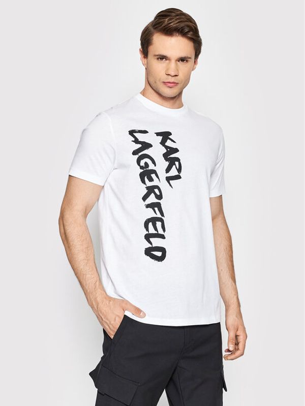 KARL LAGERFELD KARL LAGERFELD T-shirt Crewneck 755065 521224 Bijela Regular Fit