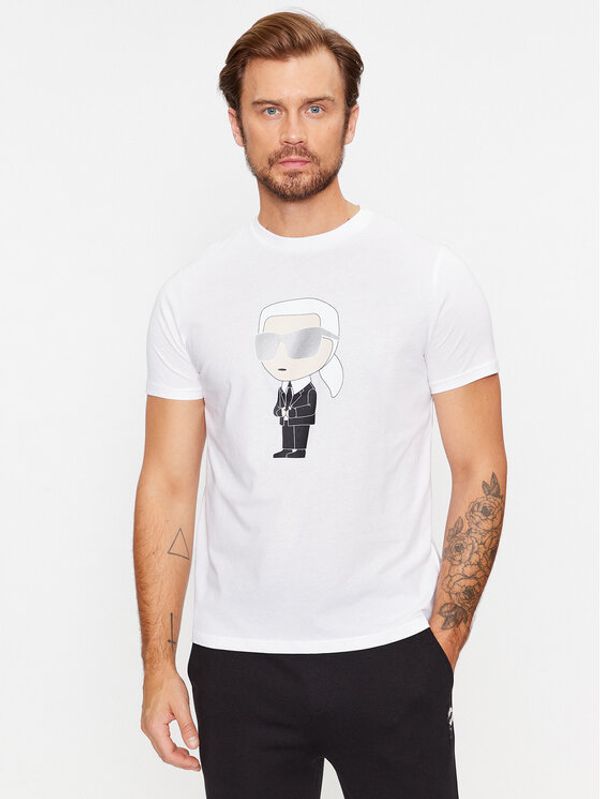 KARL LAGERFELD KARL LAGERFELD T-shirt Crewneck 755071 Bijela Regular Fit