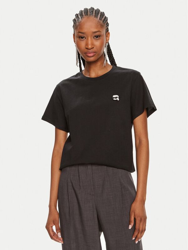KARL LAGERFELD KARL LAGERFELD T-shirt Ikonik 2.0 245W1712 Crna Regular Fit