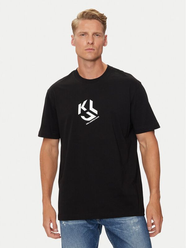Karl Lagerfeld Jeans KARL LAGERFELD T-shirt Klj Regular Monogram Sslv Tee 236D1704 Crna Regular Fit