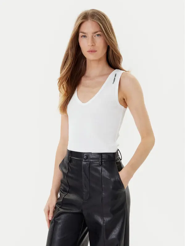 Karl Lagerfeld KARL LAGERFELD Top A3W17005 Bijela Slim Fit