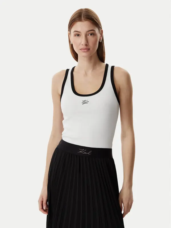 Karl Lagerfeld KARL LAGERFELD Top B2W17003 Bijela Slim Fit