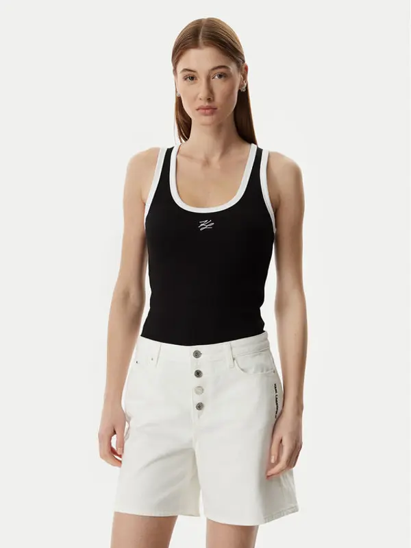 Karl Lagerfeld KARL LAGERFELD Top B2W17003 Crna Slim Fit