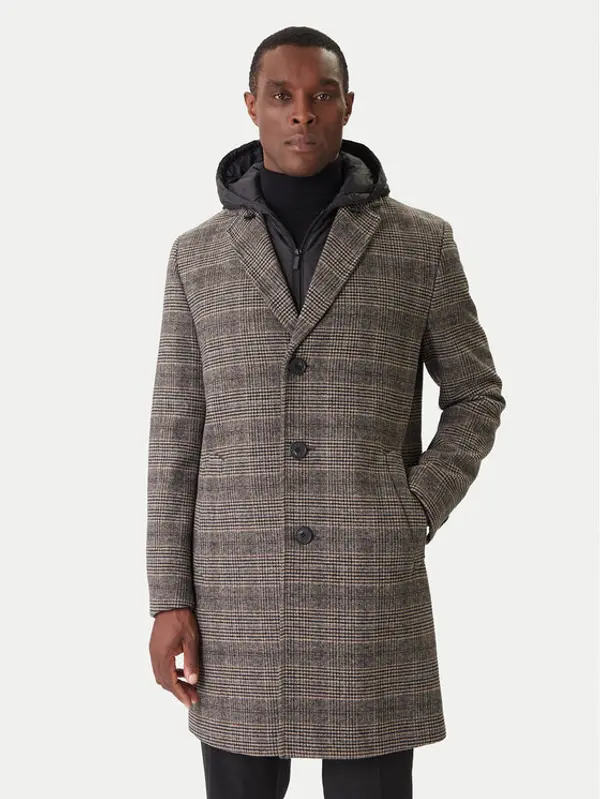 Karl Lagerfeld KARL LAGERFELD Vuneni kaput 455733 554755 Siva Regular Fit