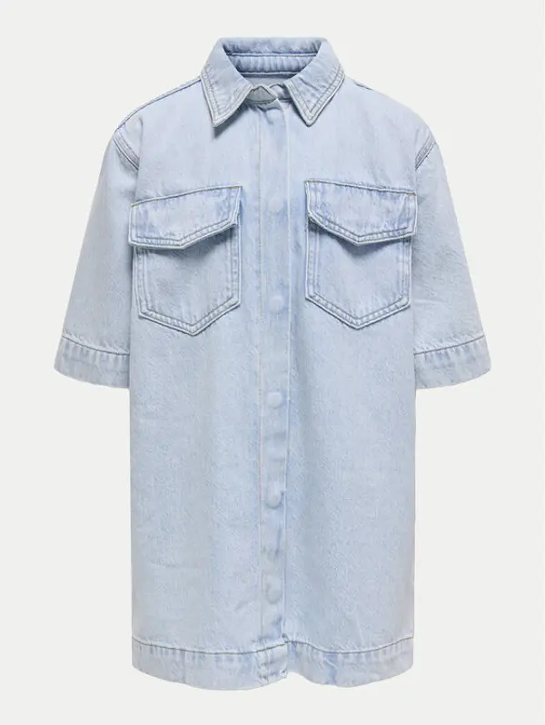 Kids ONLY Kids ONLY Jeans haljina Sophie 15344561 Plava Oversize