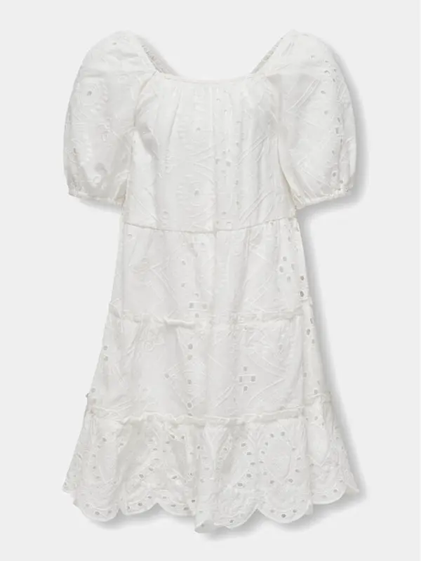 Kids ONLY Kids ONLY Ljetna haljina Cleo 15320402 Bijela Regular Fit