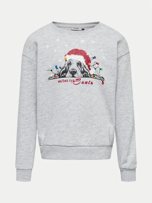 Kids ONLY Kids ONLY Majica dugih rukava Yda Xmas 15280285 Siva Regular Fit