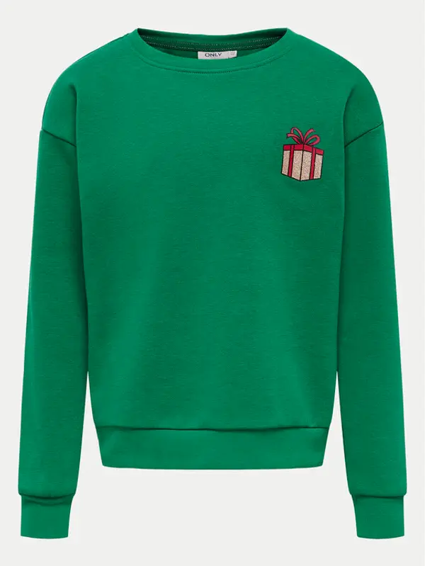 Kids ONLY Kids ONLY Majica dugih rukava Yda Xmas 15280285 Zelena Regular Fit