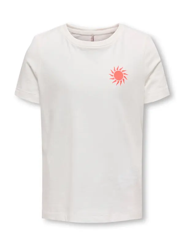 Kids ONLY Kids ONLY T-shirt Happy Life 15340140 Bijela Regular Fit