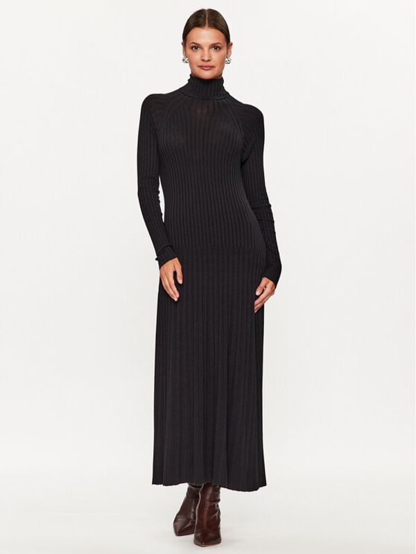 Kontatto Kontatto Džemper haljina 3M1029 Crna Slim Fit