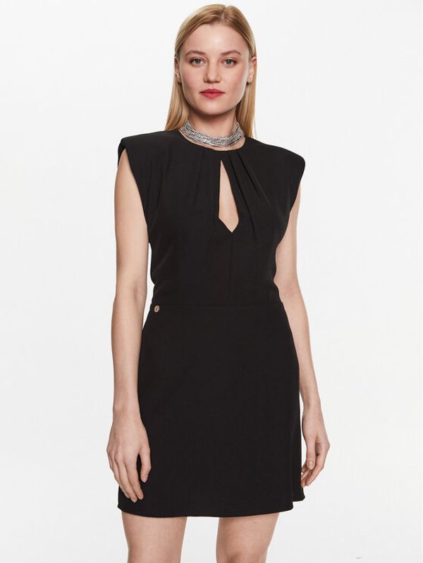 Kontatto Kontatto Koktel haljina NO1006 Crna Slim Fit