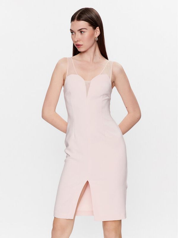 Kontatto Kontatto Koktel haljina NO1013 Ružičasta Slim Fit
