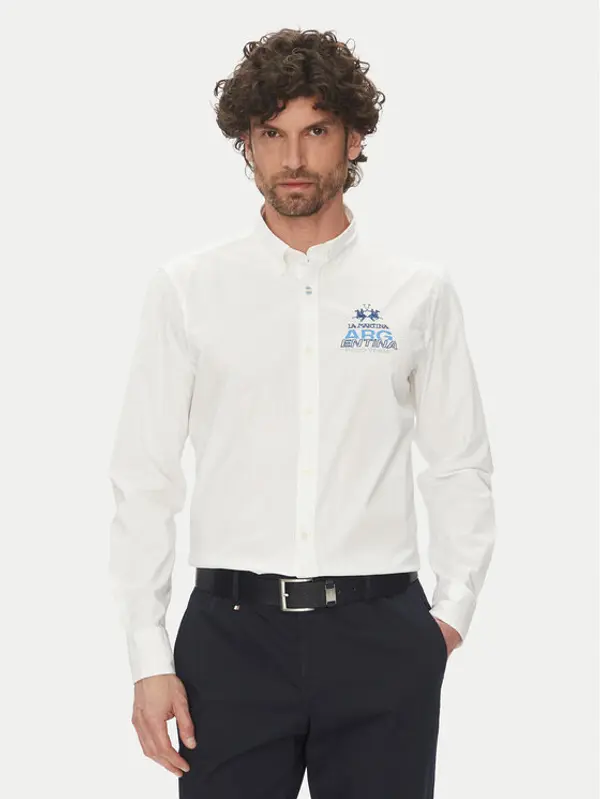 LA MARTINA La Martina Košulja Alfred MAC601 PP483 Bijela Regular Fit