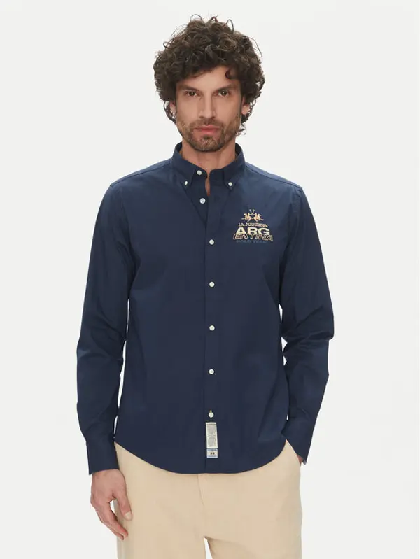 LA MARTINA La Martina Košulja Alfred MAC601 PP483 Tamnoplava Regular Fit