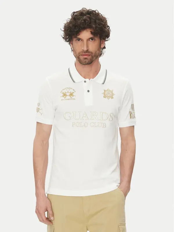 LA MARTINA La Martina Polo Achille MAPG30 PK097 Bijela Regular Fit