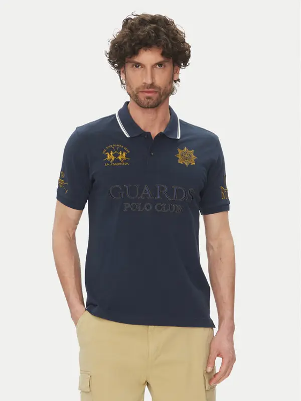 LA MARTINA La Martina Polo Achille MAPG30 PK097 Tamnoplava Regular Fit