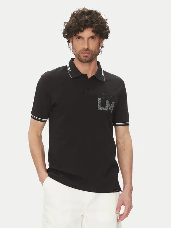 LA MARTINA La Martina Polo Adrian MAP009 PK001 Crna Regular Fit