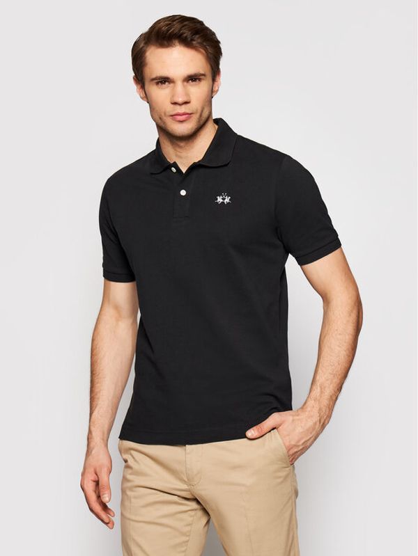 La Martina La Martina Polo BPMP01 PK031 Crna Regular Fit