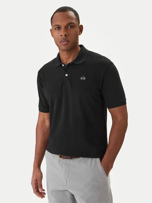 LA MARTINA La Martina Polo BPMP01 PK031 Crna Regular Fit