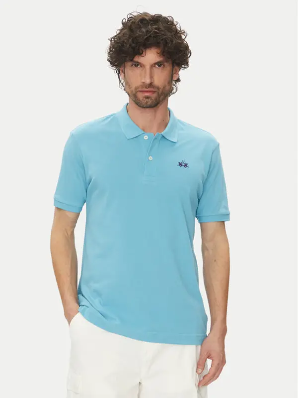 LA MARTINA La Martina Polo Tex BPMP01 PK031 Svijetloplava Regular Fit