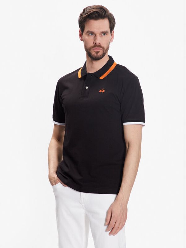 La Martina La Martina Polo VMP006 PK001 Crna Slim Fit