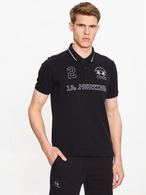 La Martina La Martina Polo VMP306 PK001 Crna Regular Fit