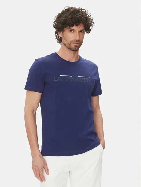 LA MARTINA La Martina T-shirt Aguer MAR304 JS206 Tamnoplava Regular Fit