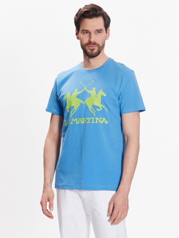 La Martina La Martina T-shirt VMR001 JS206 Plava Regular Fit